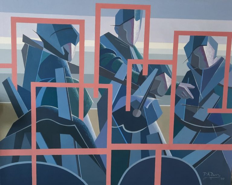Cubist painting by Worcester artist Patrick Dunn